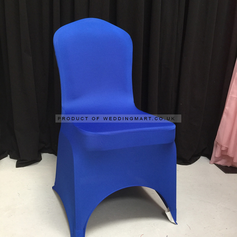 BLUE Premium Spandex Chair Covers - ARCH FRONT