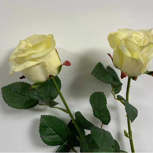 Real Touch Ivory Rose Stem