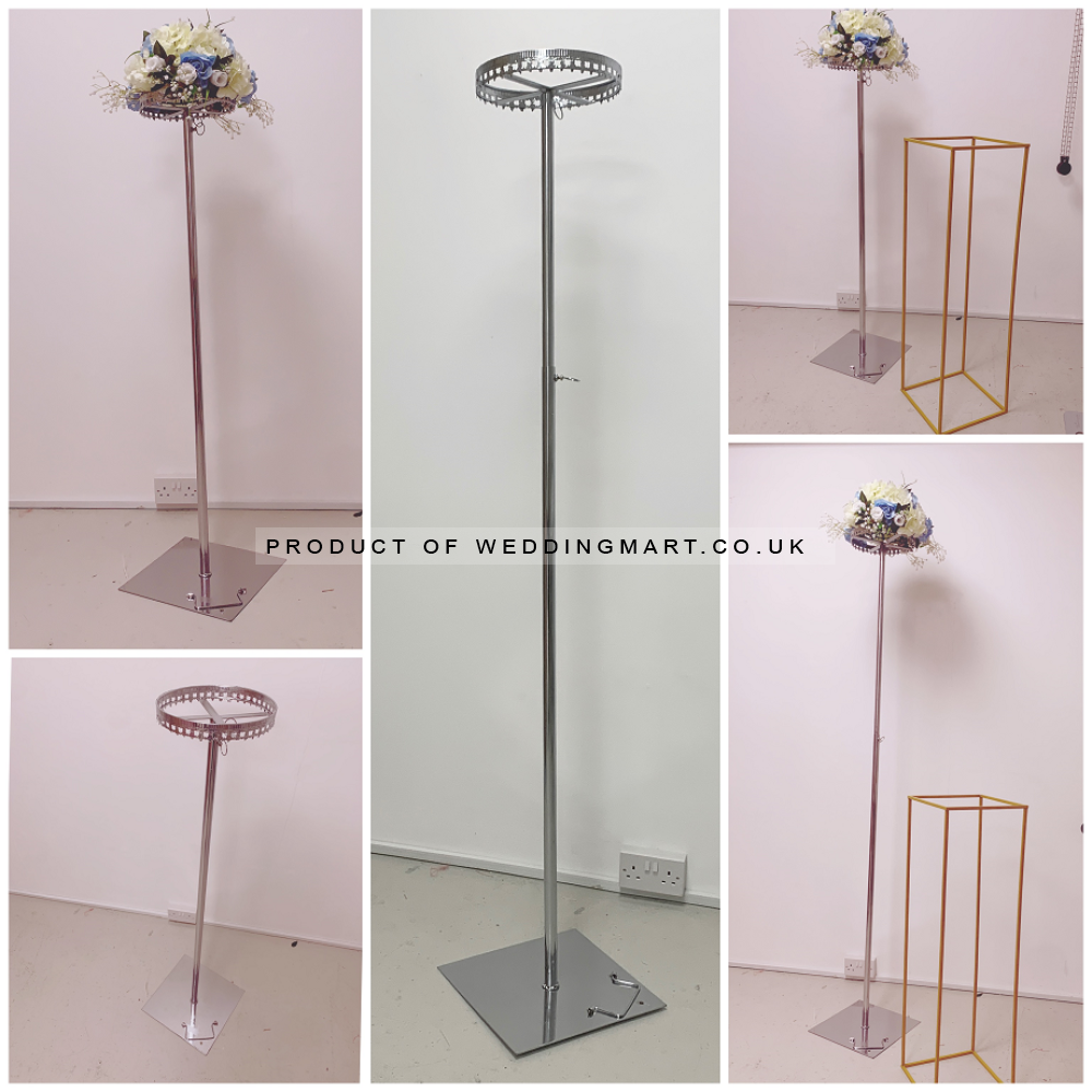 250cm Telescopic Flower Pedestal Stand (B Grade) – Wholesale Stands and Pedestals for Wedding Decorators | WeddingMart
