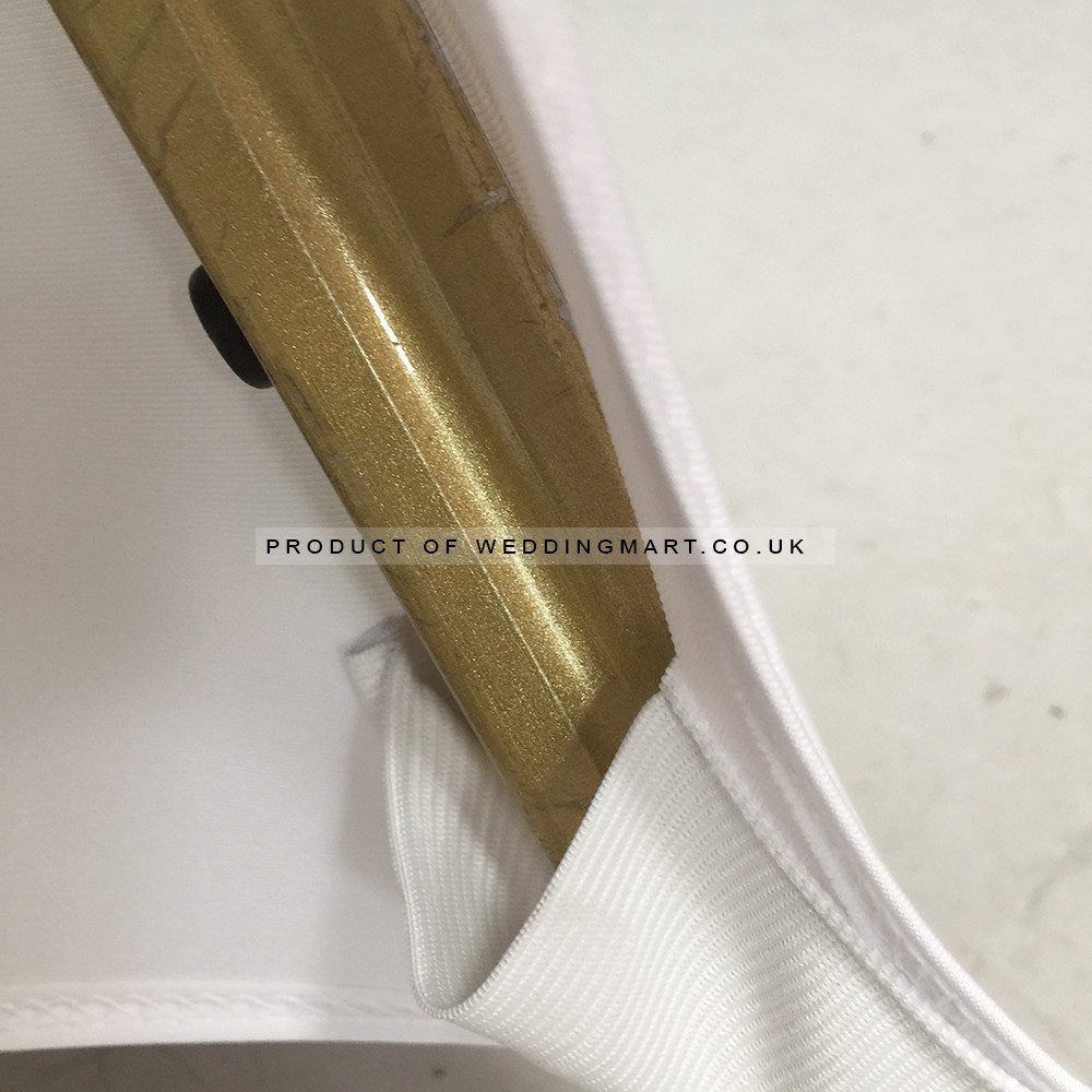 WHITE Premium Spandex Chair Covers - FLAT FRONT – Wholesale Premium Chair Covers for Wedding Decorators | WeddingMart