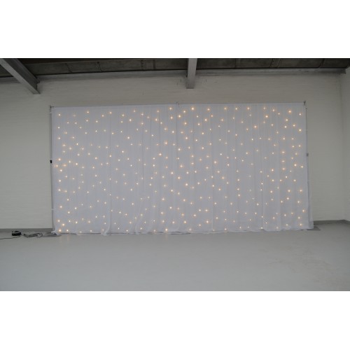 6Mx3M White LED Starlight Wedding Backdrop - WARM WHITE LEDs