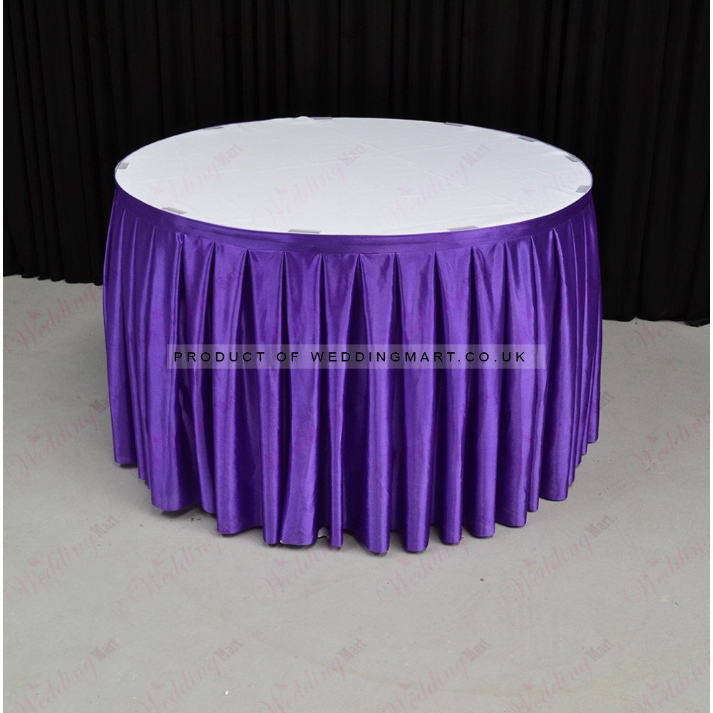 4M Pleated Wedding Cake Table Skirt - Royal Blue