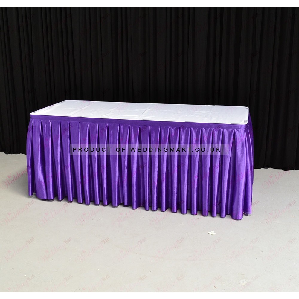 8m Purple Top Table Skirt
