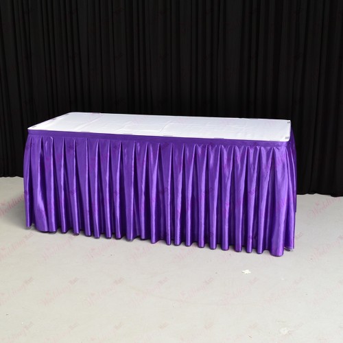 8m Purple Top Table Skirt