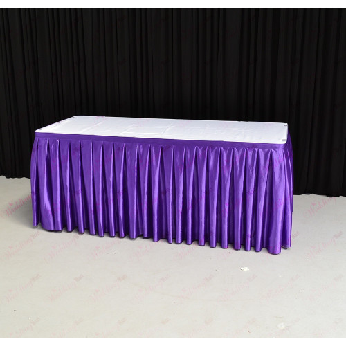 8m Purple Top Table Skirt