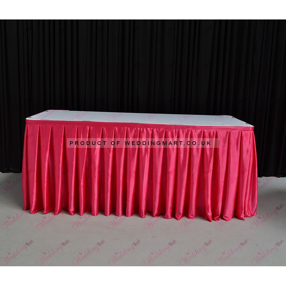 8m Hot Pink Table Skirt