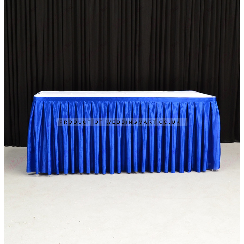 8m Royal Blue Top Table Skirt