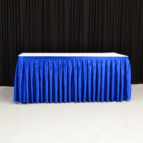 8m Royal Blue Top Table Skirt