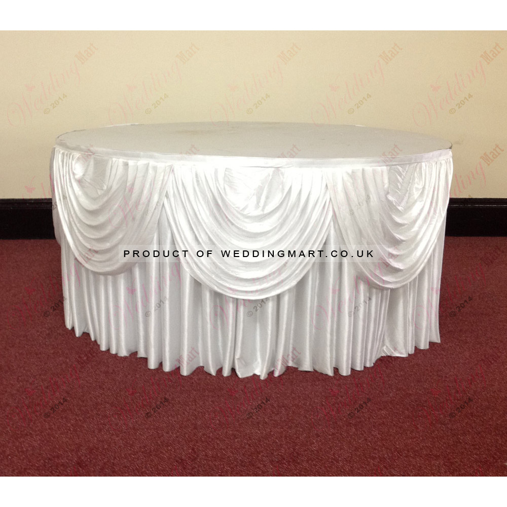 White Cake Table Skirt Package