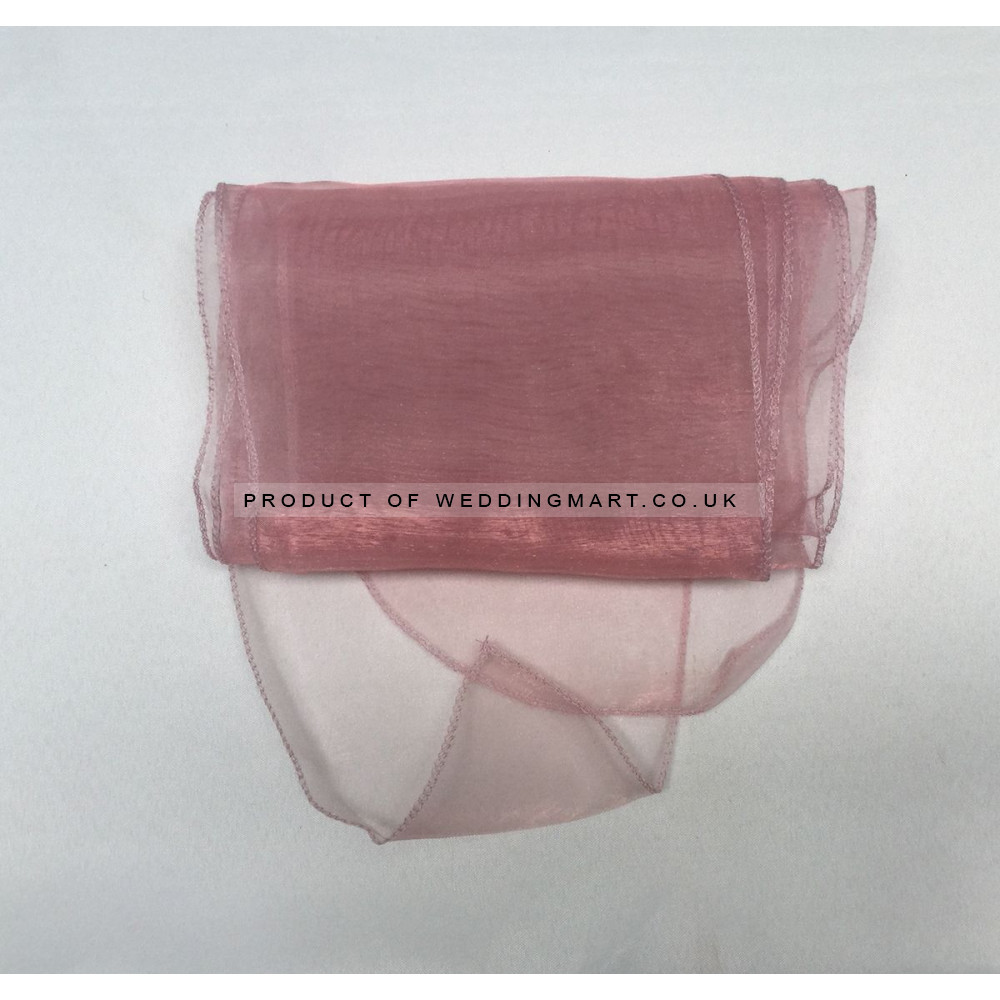 Dusky Pink Organza Chair Bows - PACK of 10