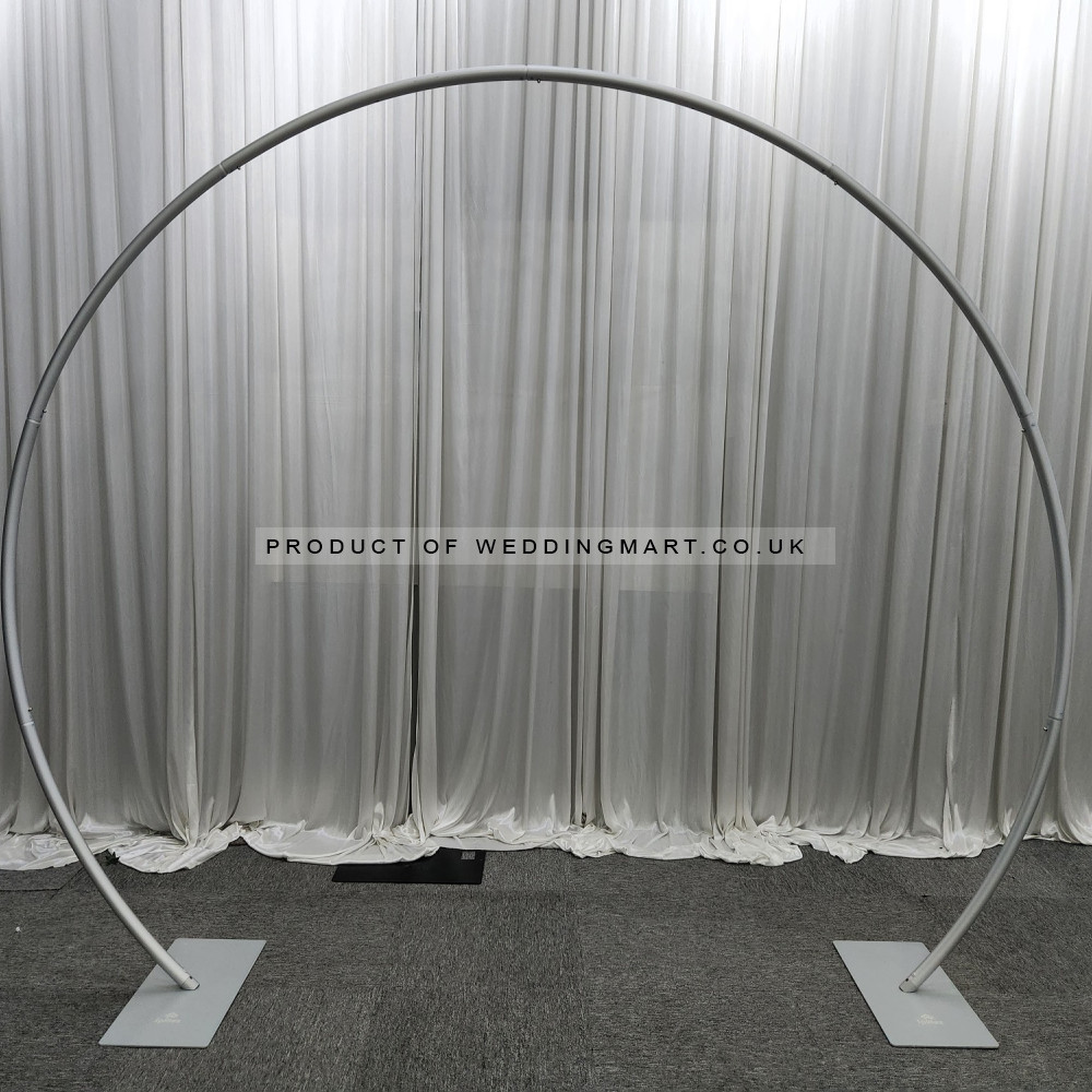 220cm Circular Aluminium Wedding Arch Frame - Silver