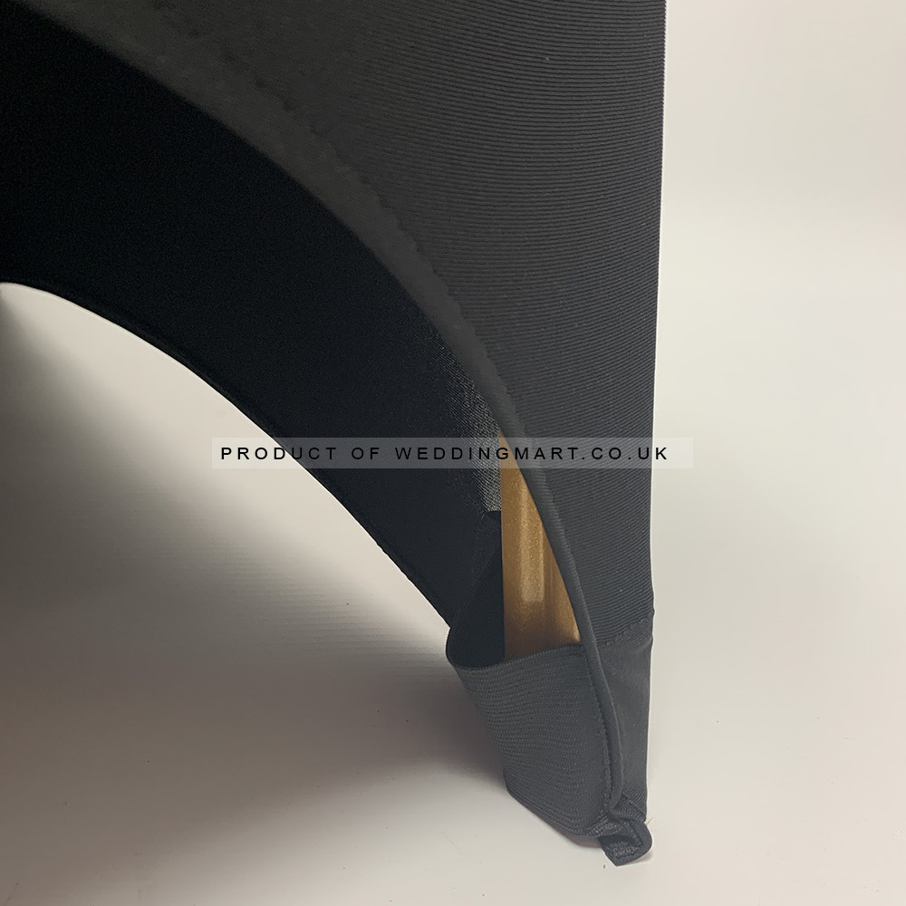 Black Premium Spandex Chair Covers - FLAT FRONT – Wholesale Premium Chair Covers for Wedding Decorators | WeddingMart