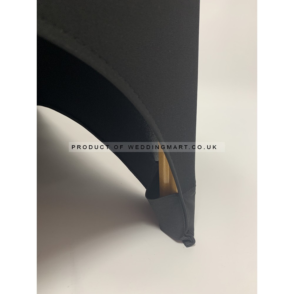 Premium Black Spandex Chair Covers - Flat Front