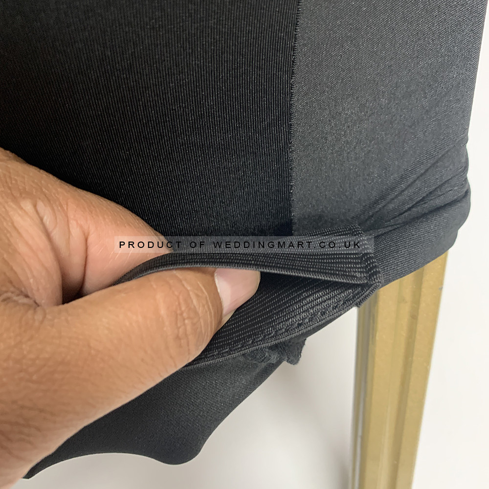 Black Premium Spandex Chair Covers - FLAT FRONT – Wholesale Premium Chair Covers for Wedding Decorators | WeddingMart