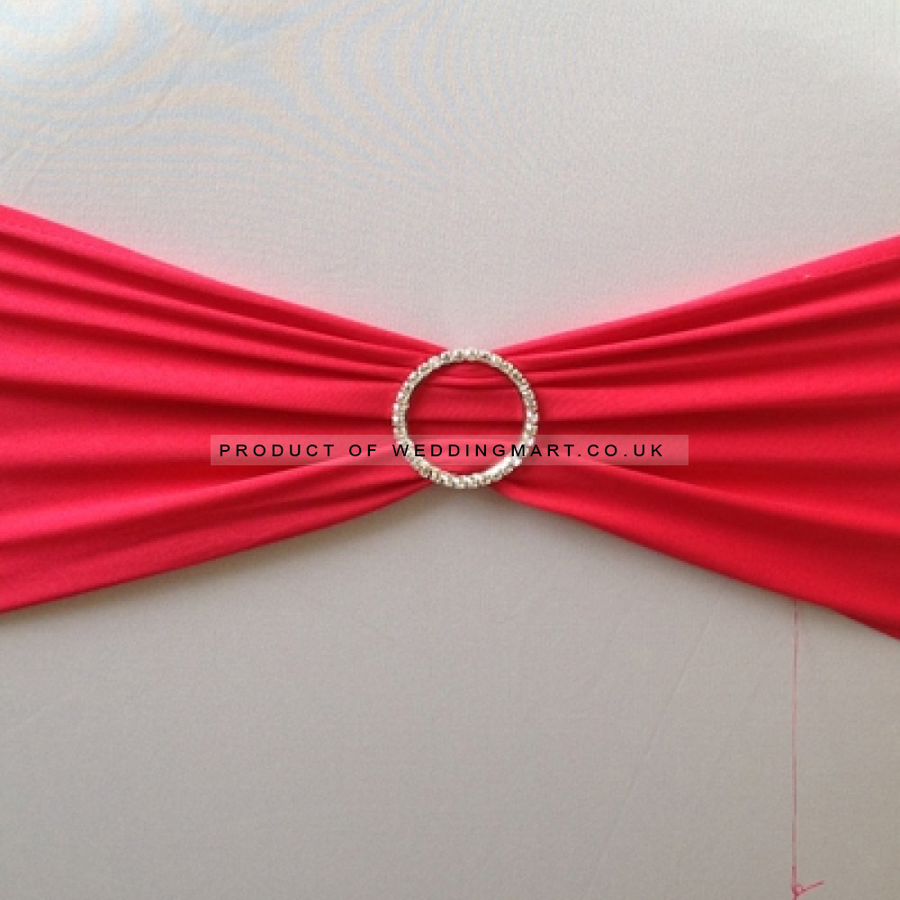 Hot Pink Spandex Chair Band with Buckle - Pack of 10 – Wholesale Spandex Chair Bands with Buckles for Wedding Decorators | WeddingMart