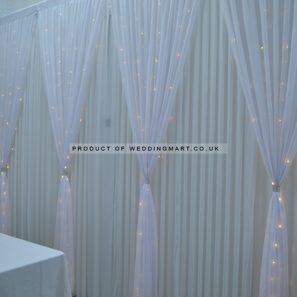 1m (w) x 3m (h) Voil Overlay Panel - White – Wholesale Grecian Overlays for Wedding Decorators | WeddingMart