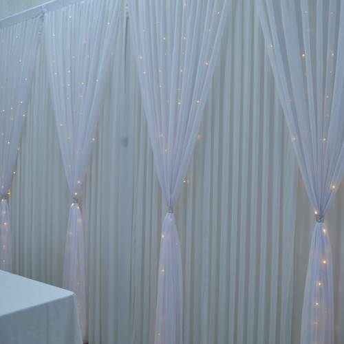 1m (w) x 3m (h) Voil Overlay Panel - White – Wholesale Grecian Overlays for Wedding Decorators | WeddingMart