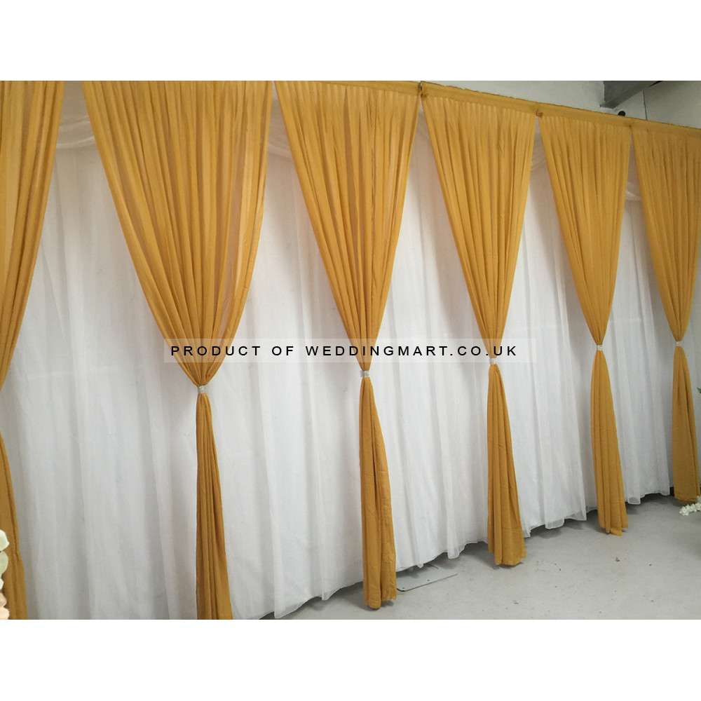 1m (w) x 3m (h) Voil Overlay Panel - Gold