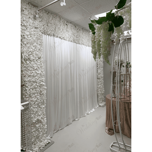 Artificial Hydrangea Flower Wall Panel 60x40cm - IVORY