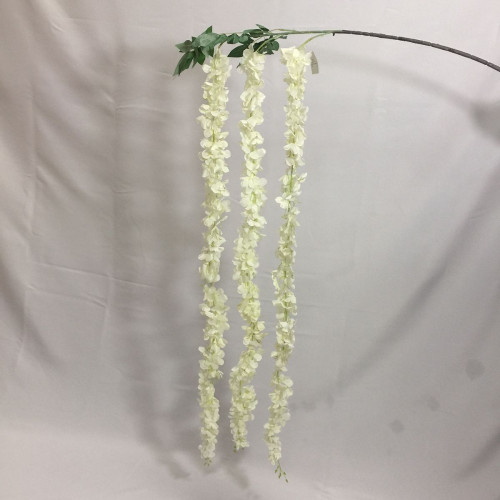 100cm 3 Branches Ivory Hydrangea Trailing Bush – Wholesale Garlands for Wedding Decorators | WeddingMart