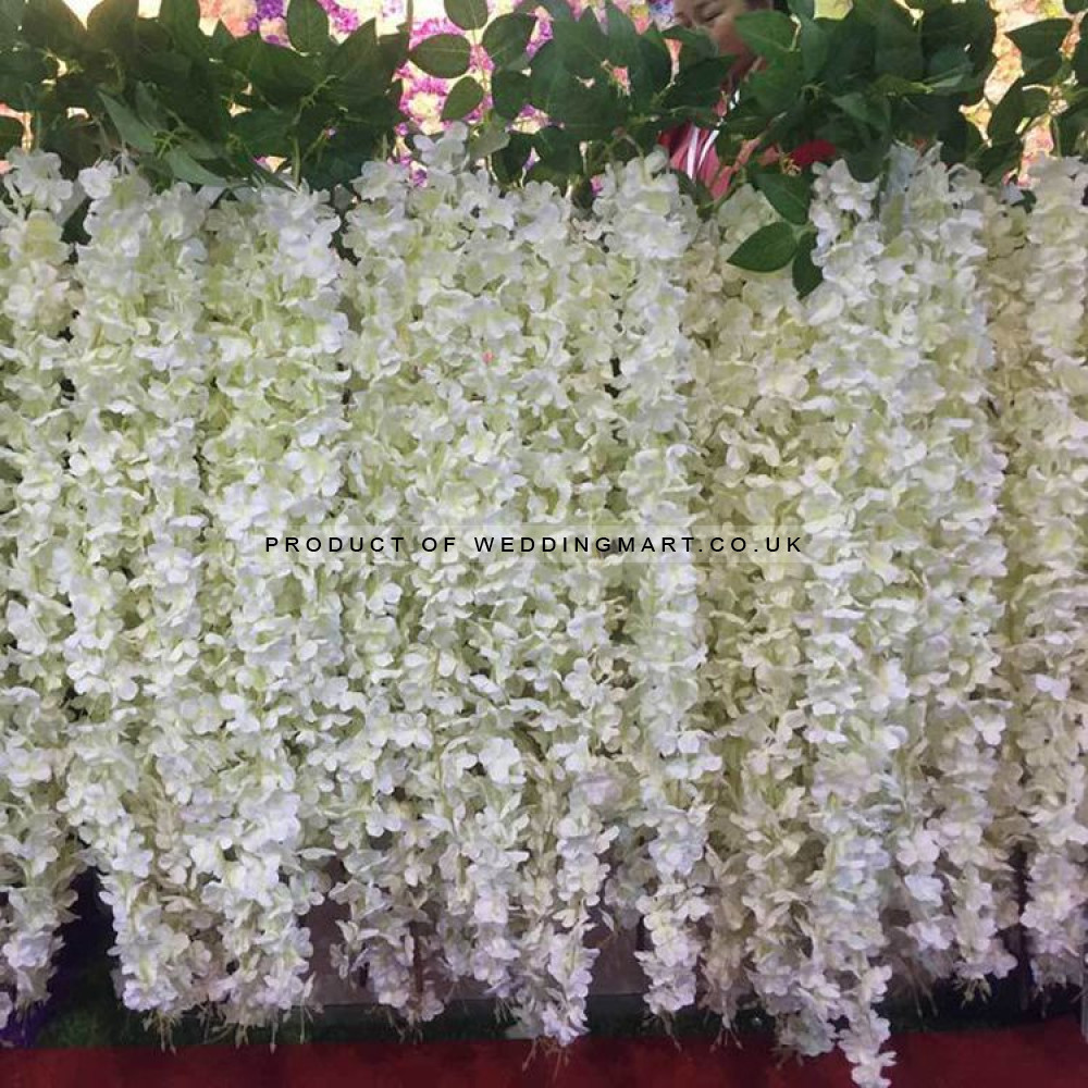 100cm 3 Branches Ivory Hydrangea Trailing Bush
