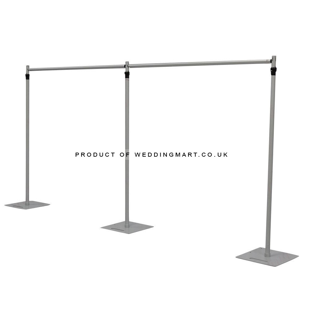 8Mx4M Pipe and Drape Kits (8-14 Extendable uprights and crossbars) – Wholesale Backdrop Stands for Wedding Decorators | WeddingMart