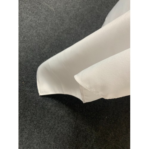 90"X132" inch Rectangular Polyester Table Cloths - White