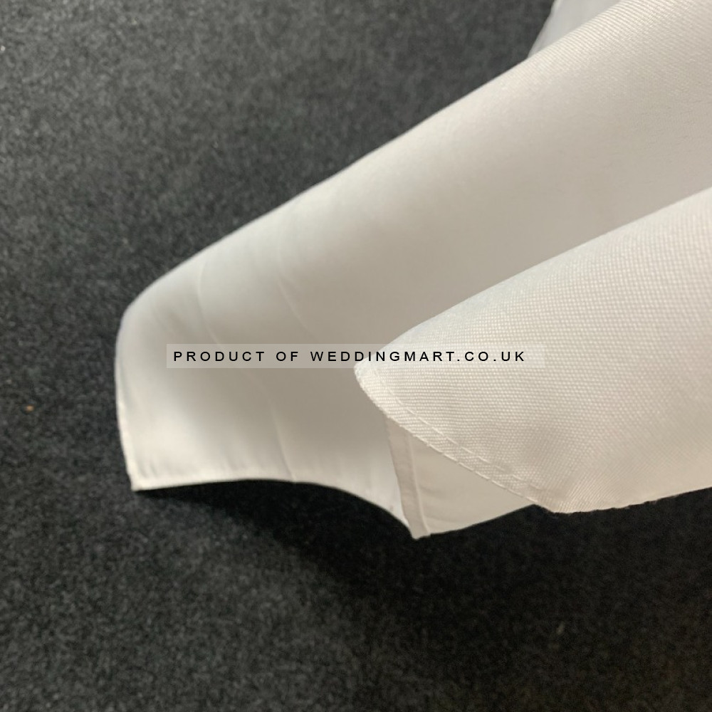 90X132 inch Rectangular Polyester Table Cloths - White – Wholesale Polyester Tablecloths for Wedding Decorators | WeddingMart