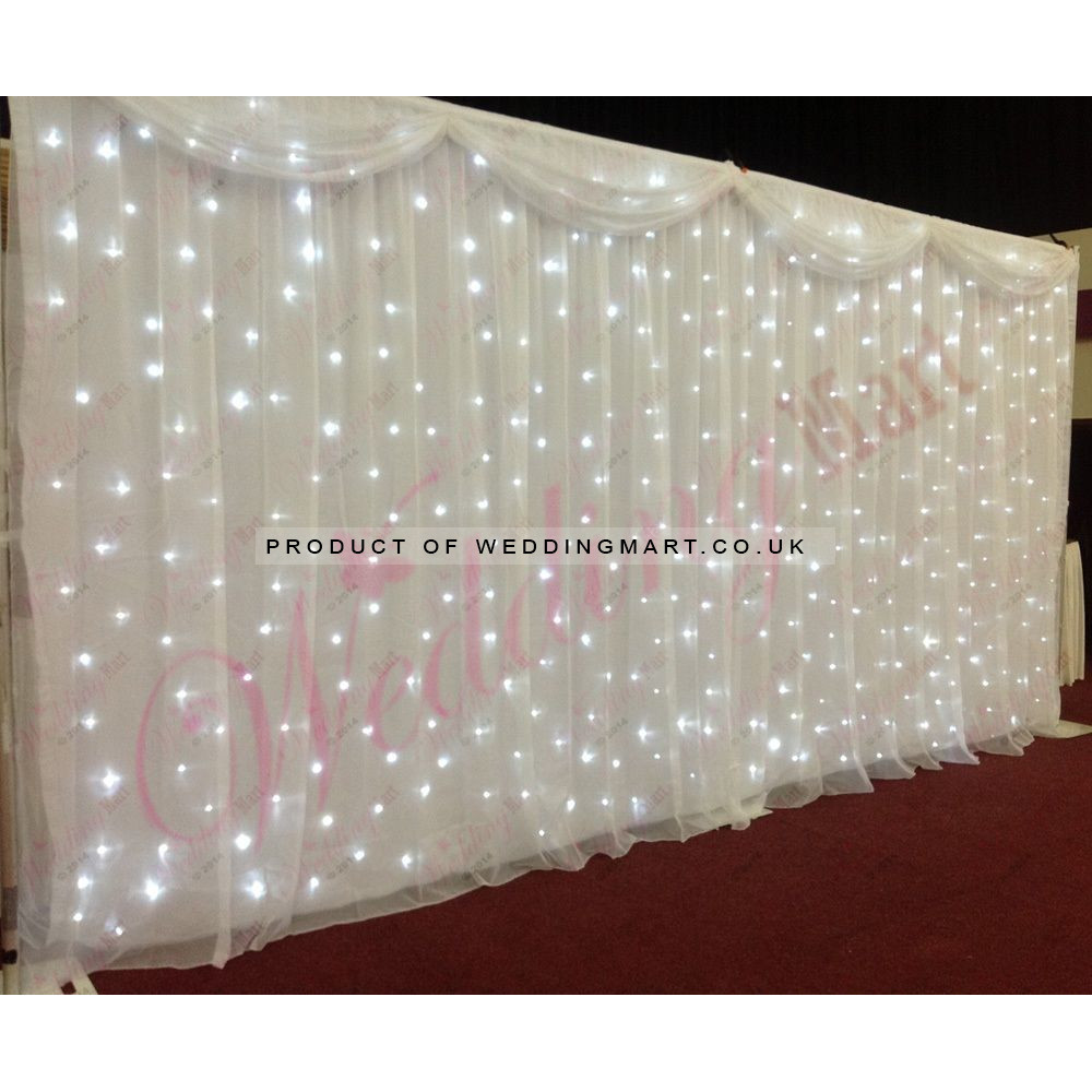 6M Detachable Voil Swag with 4 Loops - IVORY