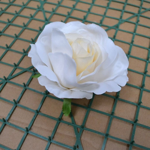 Ivory Rose Heads -  Pack of 10
