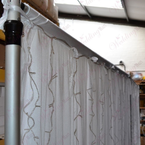 9m (w) x 3m (h) Wedding Backdrop Curtain - White – Wholesale Silk Backdrop Curtains for Wedding Decorators | WeddingMart