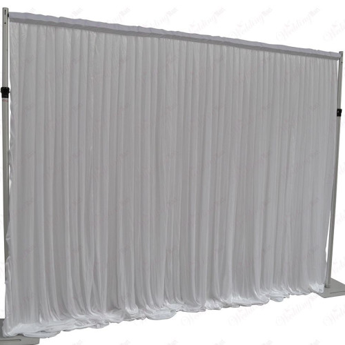 9m (w) x 3m (h) Wedding Backdrop Curtain - White – Wholesale Silk Backdrop Curtains for Wedding Decorators | WeddingMart