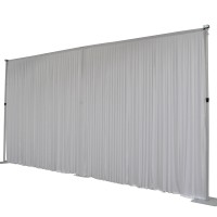 9m (w) x 3m (h) Wedding Backdrop Curtain - White