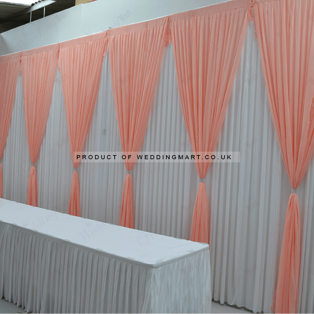 1m (w) x 3m (h) Voil Overlay Panel - Peach