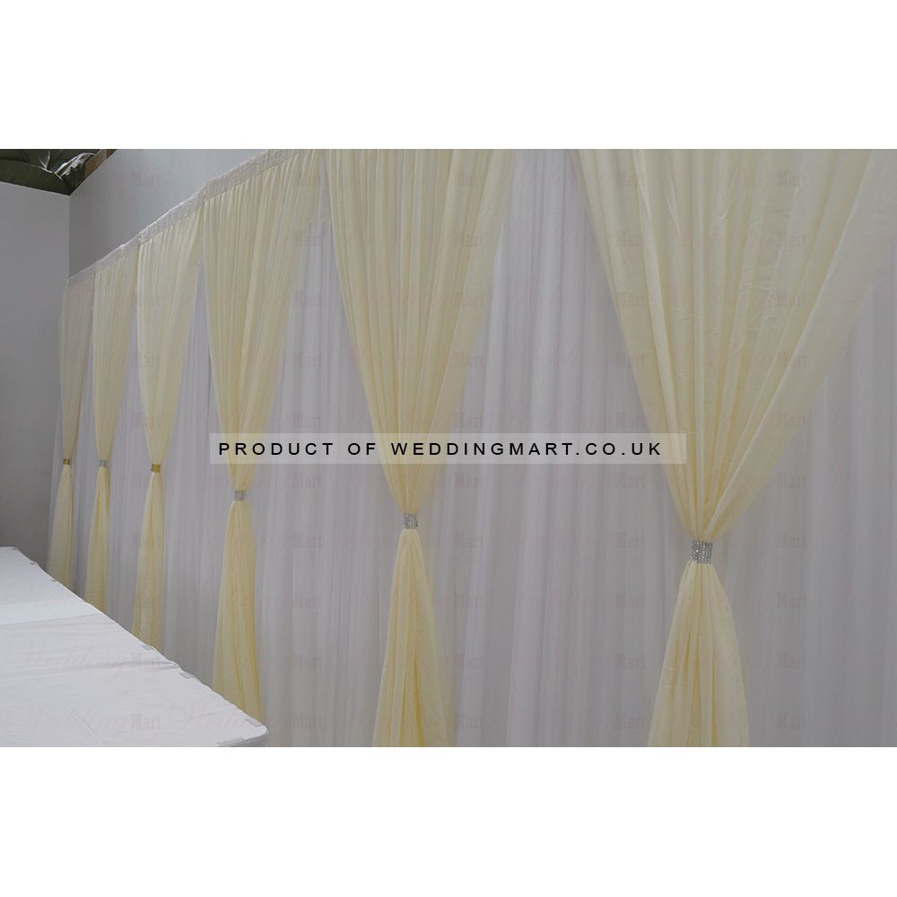 1M Grecian Backdrop Voil Overlay - IVORY