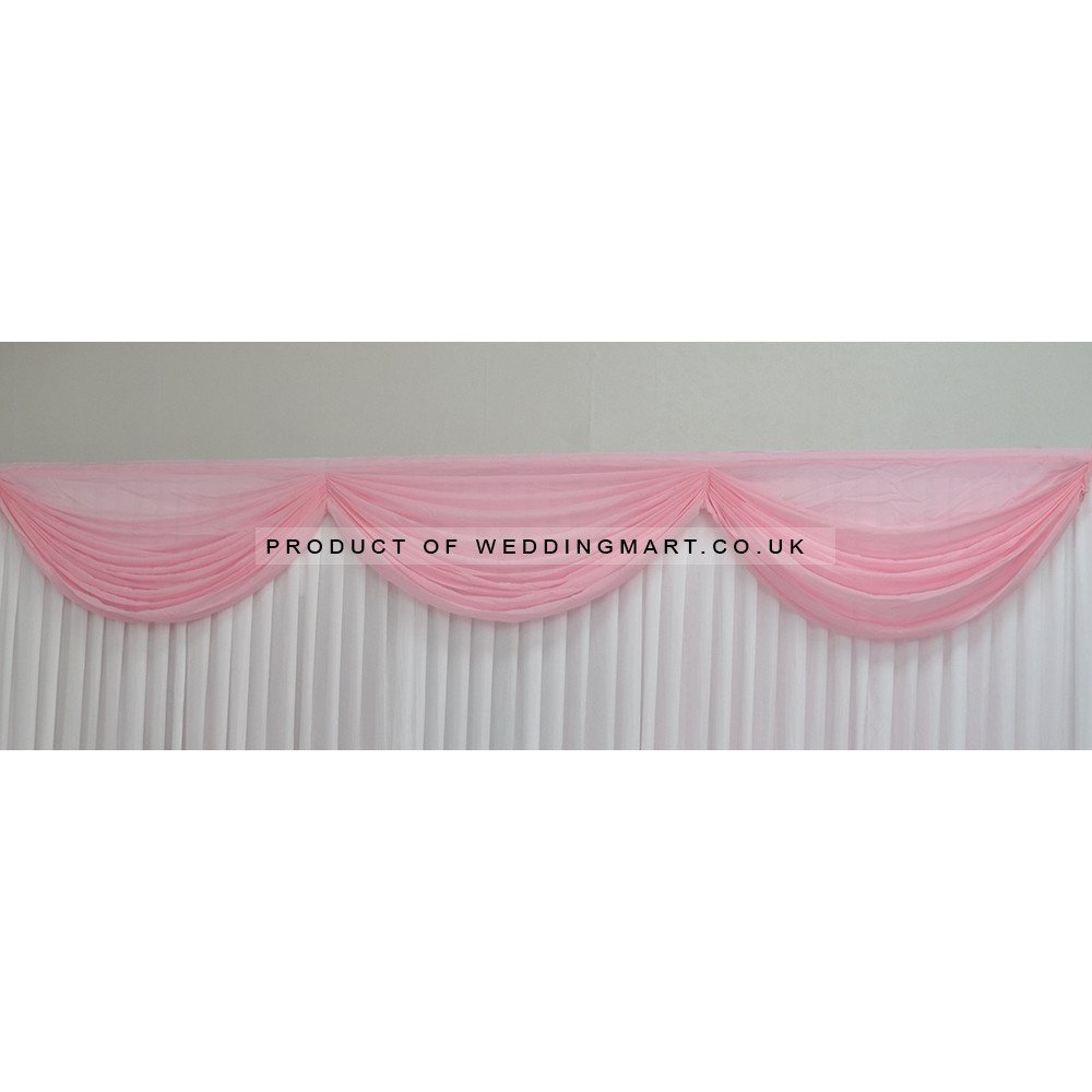 3m Detachable Chiffon Swag with 3 Loops - Pink