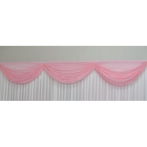 3m Detachable Chiffon Swag with 3 Loops - Pink