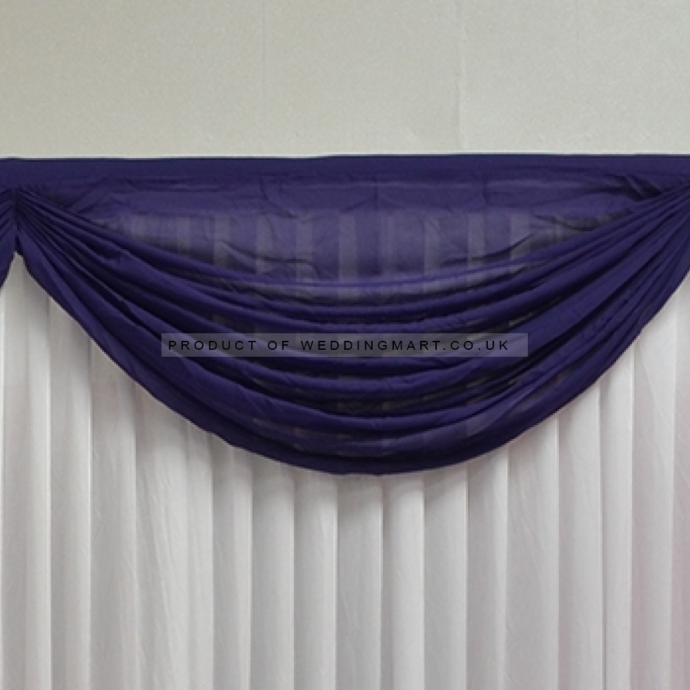 3m Detachable Chiffon Swag with 3 Loops - Purple – Wholesale Voil Swags for Wedding Decorators | WeddingMart