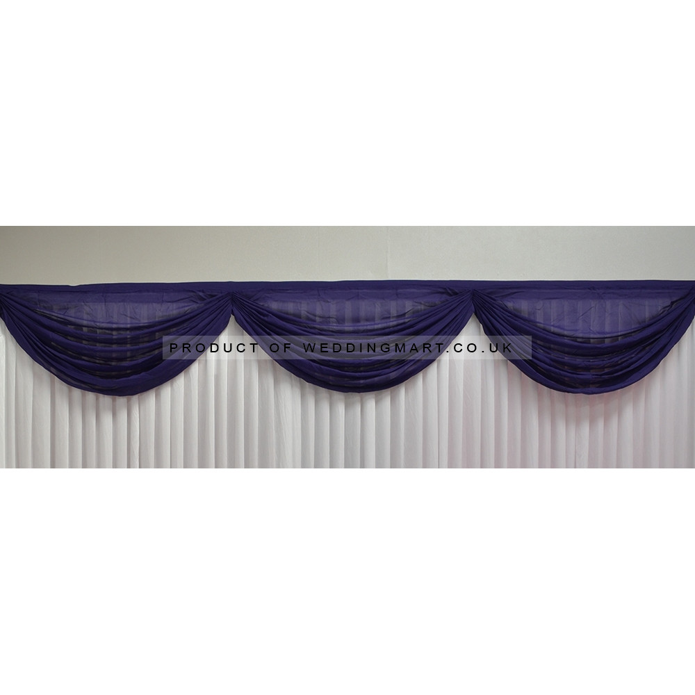 3m Detachable Chiffon Swag with 3 Loops - Purple