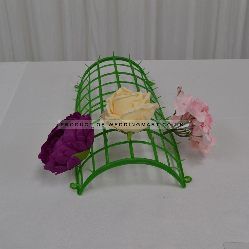 45cm Semi Round Plastic Flower Base – Wholesale Plastic Bases for Wedding Decorators | WeddingMart