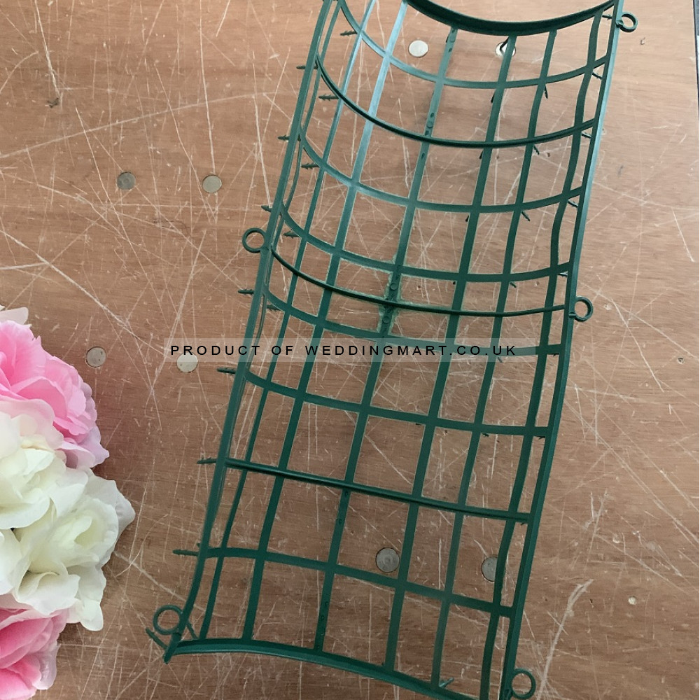 45cm Semi Round Plastic Flower Base – Wholesale Plastic Bases for Wedding Decorators | WeddingMart