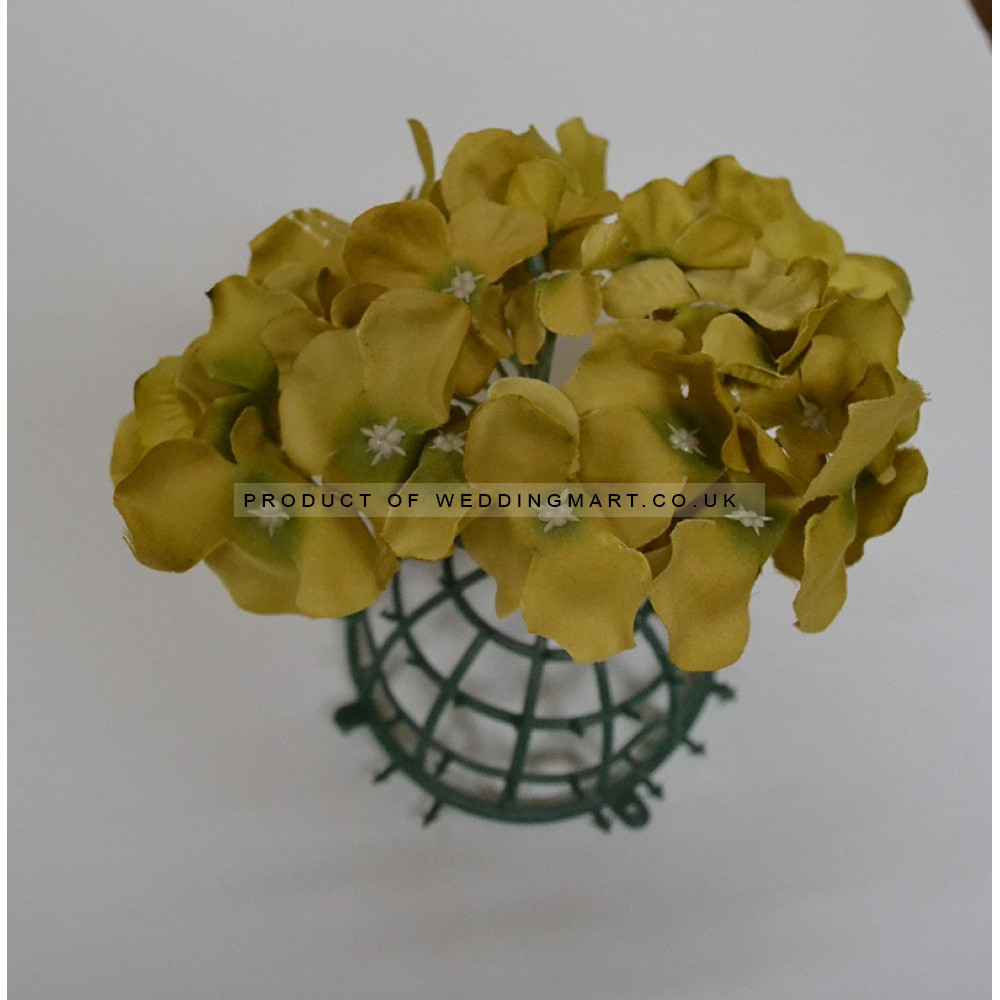 Gold Hydrangea Flower Heads - Pack of 10
