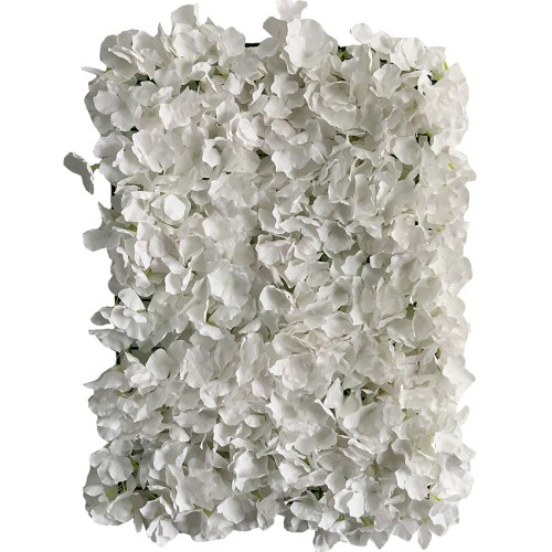 Artificial Hydrangea Flower Wall Panel 60x40cm - WHITE