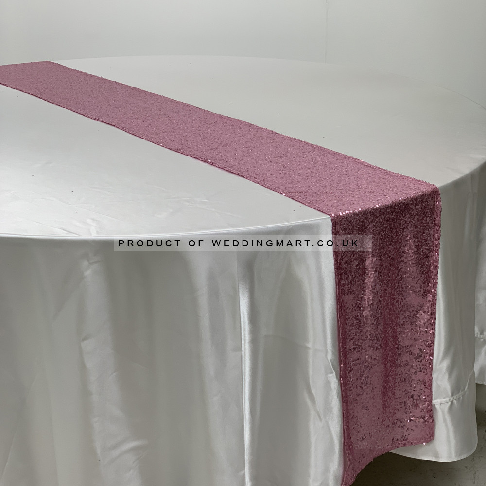 Pink Sequin Table Runners – Wholesale Sequin Table Runners for Wedding Decorators | WeddingMart