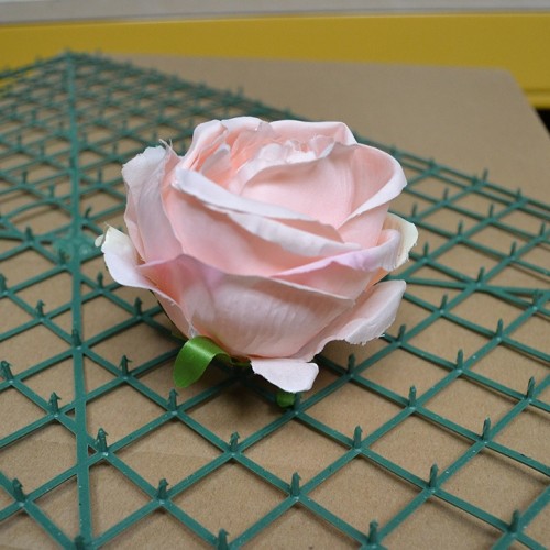 Artificial Closed Rose Heads - Peach - Pack of 10