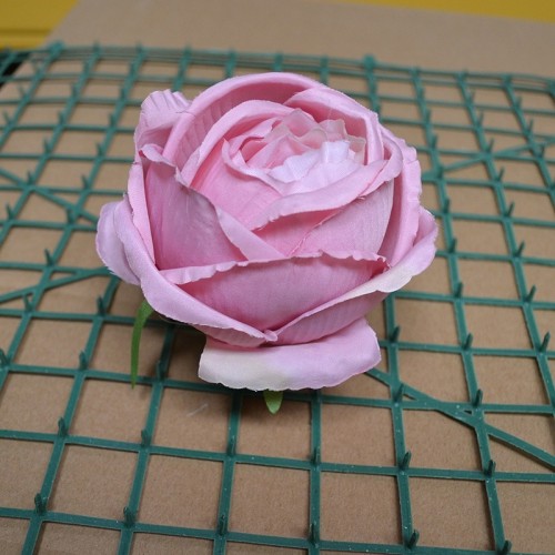 Artificial Closed Rose Heads - Pink - Pack of 10