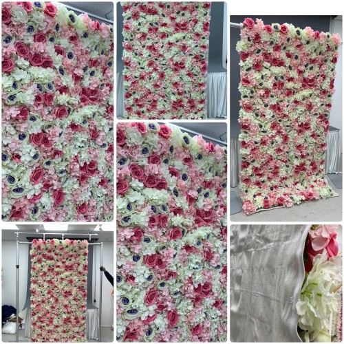 Premium Purple and Pink 3D Flower Wall Panel