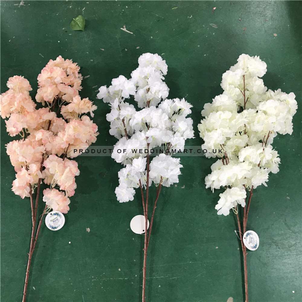 100cm Artificial Cherry Blossom Branch - IVORY – Wholesale Blossom Branches for Wedding Decorators | WeddingMart