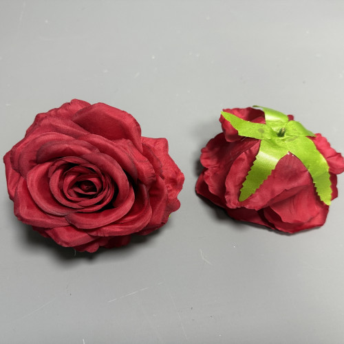12cm Artificial Medium Red Rose Heads - Pack of 10