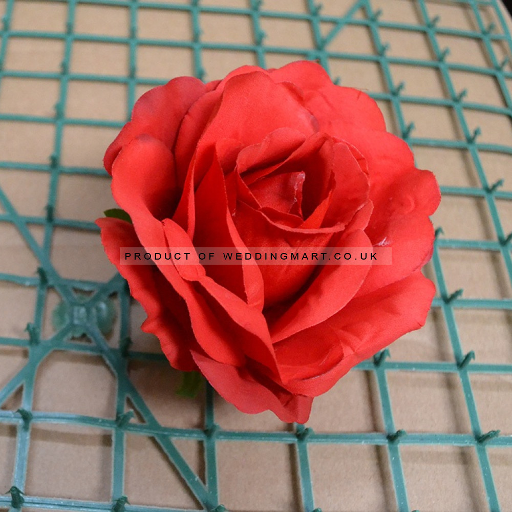 Red Rose Heads - Pack of 10 – Wholesale Medium Rose Heads for Wedding Decorators | WeddingMart